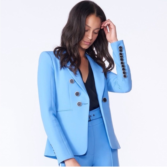 $695 Veronica Beard Colson Periwinkle Blue Dickey Jacket Luxury Blazer sz 4 - Picture 1 of 16